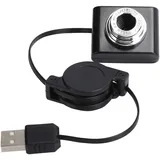 Ausla Webcam-Kamera USB 2.0 12 Mio. Clip-ON – HD-DREHSTÄNDER [KLARE Stimme] (Silver)