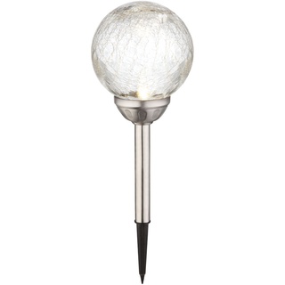 ETC Shop RGB LED Solar Leuchte Steck Lampe Beleuchtung Glas Kugel Außen Strahler Farbwechsel