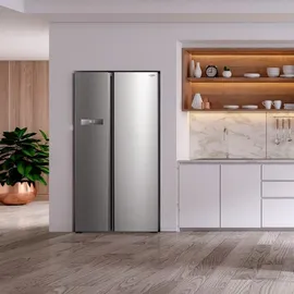 Cecotec Bolero Coolmarket SBS 592 Side-by-Side (592 l, 1775 mm hoch, Silber)