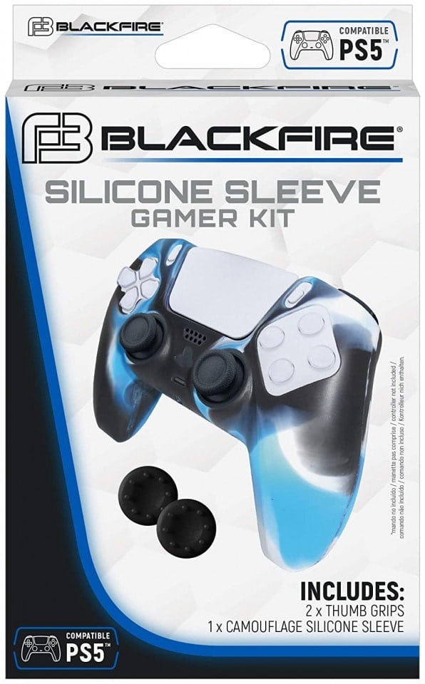 Ardistel Blackfire Gamer Kit Sleeve + 2 ThumbGrips for PS5TM Controller 