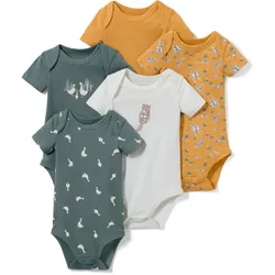 Tchibo - 5 Baby-Bodys - Baby - Gr. 62/68 - blau