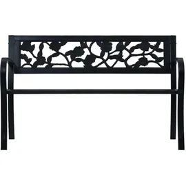 furnicato Gartenbank 125 cm Schwarz