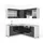 Vicco Winkelküche Fame-Line L-Form 160 x 190 cm Anthrazit Hochglanz