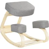 Vinsetto Kniestuhl, ergonomischer Sitzhocker, Polsterhocker, 120 kg belastbar - Grau