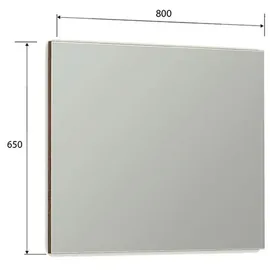 freiraum Wandspiegel >Genio industrial< in Eiche - 80x65x2 (BxHxT)