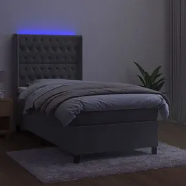vidaXL Boxspringbett 100 x 200 cm Hellgrau
