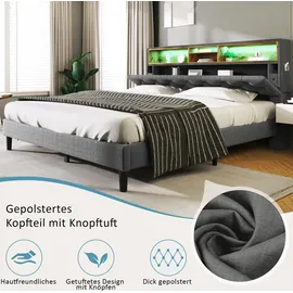 Merax Flieks 140 x 200 cm Grau
