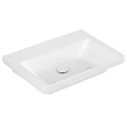 Villeroy und Boch Subway 3.0 Schrank-Waschtisch 4A706801 65x47cm, ohne Hahnloch/ohne Überlauf, weiß