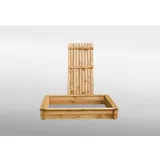 Promadino Holzsandkasten Tessa 120 mit Vollabdeckung braun