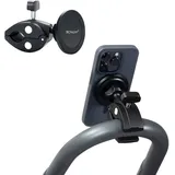 PROfezzion Mag-Safe Handyhalterung Metall, Handy Halterung für Fahrrad Lenker, Laufband, Treadmill, Fitnessstudio, Kinderwagen, Rennrad, Fahrradlenker für iPhone 17 16 15 14 13 Pro Max & alle Handys