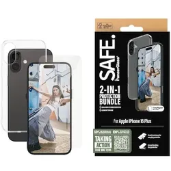 SAFE. by PanzerGlass 2-in-1 Schutz Set TPU Case + Glas iPhone 16 Plus Transparent