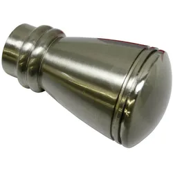 Gardinia Chicago 2x Endknopf für Ø 20 mm Gardinenstangen, Edelstahl-optik, Siro