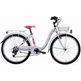 OLMO Mädchen-Cityfahrrad Ayla 24 Zoll, weiß