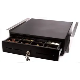 iQCash Kassenlade iQCash330 mit Montagehalterung RJ12/RJ11 33x34,5x10cm, Geldschublade Kassenlade in Schwarz