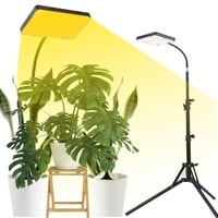 FECiDA Pflanzenlampe LED mit Ständer, UV-IR Vollspektrum Pflanzenlicht für Zimmerpflanzen, Pflanzenleuchte LED 2000 Lumen, 25 Watt, Wachstumslampe für Pflanzen, Daisy Chain Funktion, On/Off Schalter