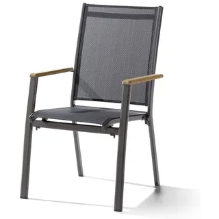 Sieger Cadiz Stapelsessel 68 x 68 x 98 cm eisengrau/grau