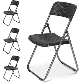 Sekey Campingstuhl 4er Set Schwarz