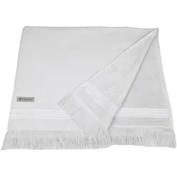 Hamamtuch ROSS "Hamam", silber (chrom), B:90cm L:180cm, Hamam Frottier, Hamam Frottier, Handtücher (Packung), idealer Begleiter für Strand, Sauna oder Wellnessbereich