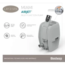 BESTWAY Lay-Z-Spa Miami AirJet 180 x 66 cm Schwarz