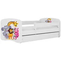 Raumhirsch furniture Kinderbett, Weiß, Holzwerkstoff, Holzwerkstoff, 1 Schubladen, 80x160
