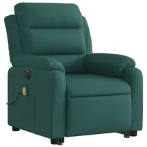 vidaXL Massagesessel Elektrisch 148 x 79,5 x 0 cm Dunkelgrün mit Aufstehhilfe