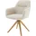 DeLife Esszimmerstuhl Pejo-Flex Cord Beige Holzgestell kantig Natur Taschenfederkern