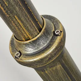 hofstein Wegeleuchte Metall/Glas 3xE27 IP44 ohne Leuchtmittel braun/gold/schwarz