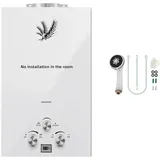 Furvveerr Gas-Wassererhitzer 6L, Flüssiggas-Wassererhitzer mit LED-Anzeige, 24-Stunden-Wasserversorgung und Überhitzungsschutz für Küche, Bad und Salon (12KW 6L)