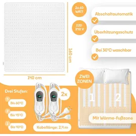 Kesser Wärmeunterbett 160 x 140 cm Weiß