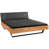 Linea Natura Balkenbett, Wildeiche, Holz, Wildeiche, massiv, 140x200 cm, in verschiedenen Größen erhältlich, Schlafzimmer, Betten, Einzelbetten