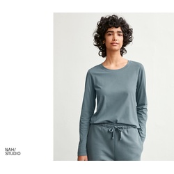 Nah/Studio Longsleeve - nachhaltige Baumwolle - Gr. XS - blau
