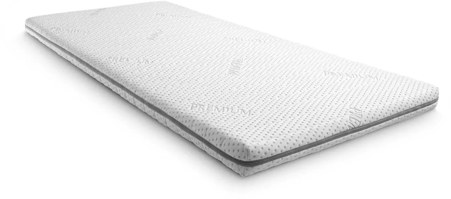 Kaltschaumtopper Supportho Premium Topper 80 x 200 cm H3, Höhe 9 cm, Härtegrad H3 mit antibakteriellem Bezug
