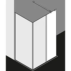 Kermi Xb Glasanlage XBWIH03020VJK 30x200cm, silber hochglanz, ESG Spiegelglas, ESG klar