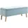 Homcom Sitzbank mit Stauraum Leinenoptik Gummiholz 110 x 39 x 45 cm