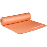 Relaxdays Yogamatte 1 cm dick, für Pilates, Fitness, gelenkschonend, mit Tragegurt, Gymnastikmatte 60 x 180,0 x 1,0