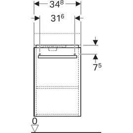 Geberit Renova Compact 34,8x60,4x25,2cm, 1 T., li-grau hgl