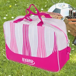 Kühltasche Picknicktasche Lunchtasche 20 Liter pink mit Tragegurt, Nylon wasserdicht, LxBxH 43x16x30 cm