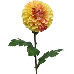 Dahlie - Stielblume - Kunstblume - H: 75cm - gelb