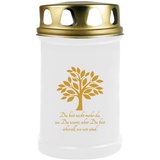 HS Candle 8er Pack Grabkerzen mit Motiv, Grablicht mit Brenndauer von ca. 2 Tage, Motiv: Baum Gold, in vielen weiteren Varianten