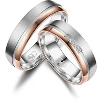 Partnerring MARRYA "Titan Ringe Trauringe Eheringe Partnerringe" Fingerringe Gr. 50, Titan, rosegold (damen ring - silber rosé gold) Damen