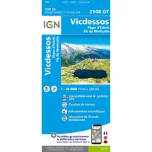IGN Frankreich Vicdessos.Pique D'Estats Et Pic Du Montcalm 1:25 000
