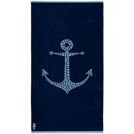 Seahorse Strandtuch 100 x 180 cm blau