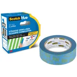 Scotch ScotchBlue Malerkrepp für Scharfe Linien, 36 mm x 41 m, Extrem Präzises Scotch Klebeband für Malerarbeiten, Abklebeband/Kreppband - Papier aus PEFC-kontrollierten Quellen hergestellt