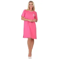 Normann Damen Kurzarm Nachthemd Sleepshirt in edler Optik -