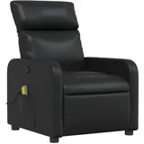 vidaXL Massagesessel Kunstleder 146 x 76,5 x 0 cm Schwarz mit Fernbedienung