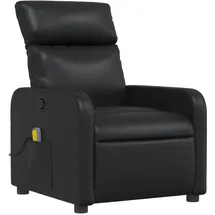 vidaXL Massagesessel Kunstleder 146 x 76,5 x 0 cm Schwarz mit Fernbedienung