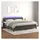 vidaXL Boxspringbett mit Matratze & LED Dunkelgrau 200x200 cm Samt