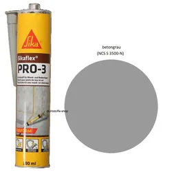 Sikaflex Pro 3 betongrau 1K Polyurethan Dichtstoff 300ml Kartusche