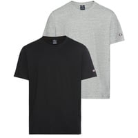 Champion T-Shirt »Basic 2pack Crew-Neck«, (Packung, 2 tlg 2), Gr. XL (52), grau & schwarz, , 15715957-XL