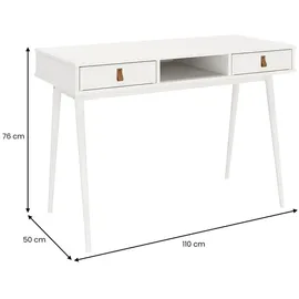 Idimex Schreibtisch KIM Kiefer massiv / Weiß